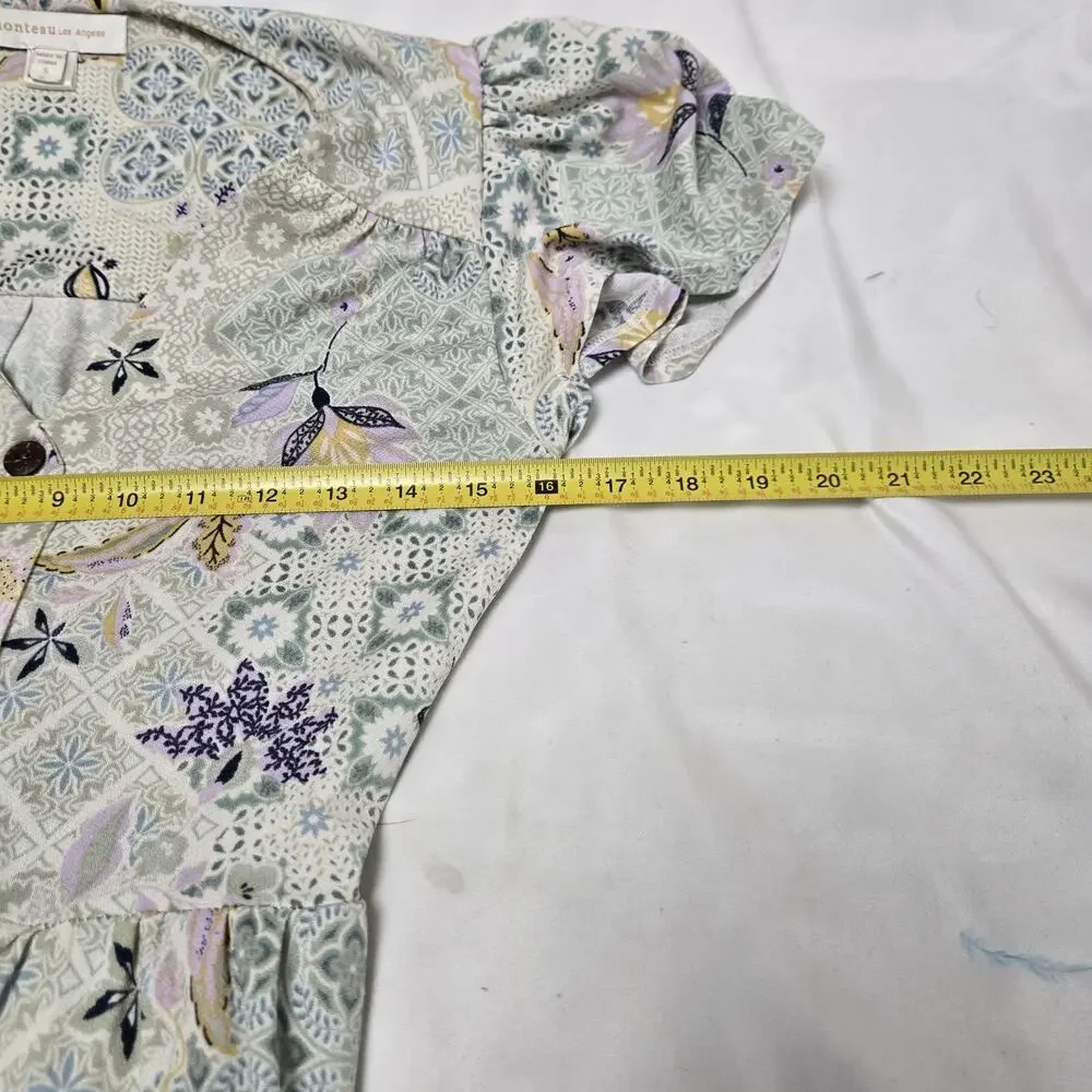 Monteau Los Angeles Summer Dress Size Small Multicolor